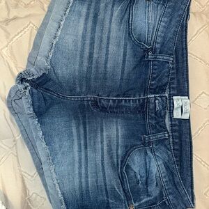 MUDD Mid-Rise Blue Denim Shorts